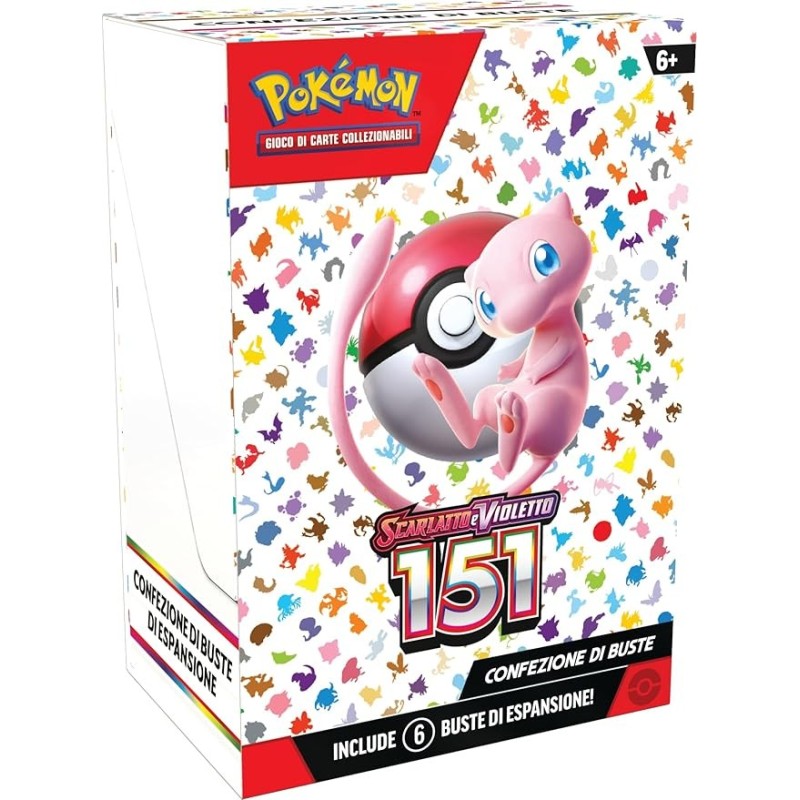 Confezione di buste dell’espansione Scarlatto e Violetto - 151 del GCC Pokémon (sei buste di espansione), edizione in italiano